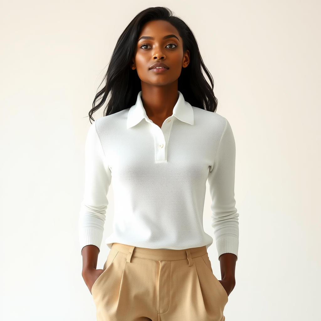 Fine-knit Collared Top